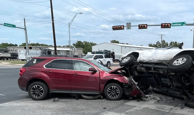 Most Dangerous Intersections in Austin: Koenig and Guadeloupe Rollover Crash